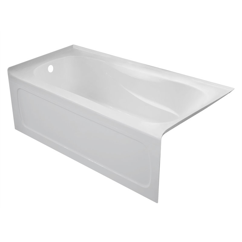 Valley Acrylic Ltd. 60" x 32" Alcove Soaking Acrylic Bathtub Wayfair